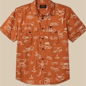Filson Washed Short Sleeve Feather Cloth Shirt